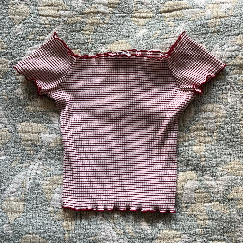 Zara Red and White Crop
